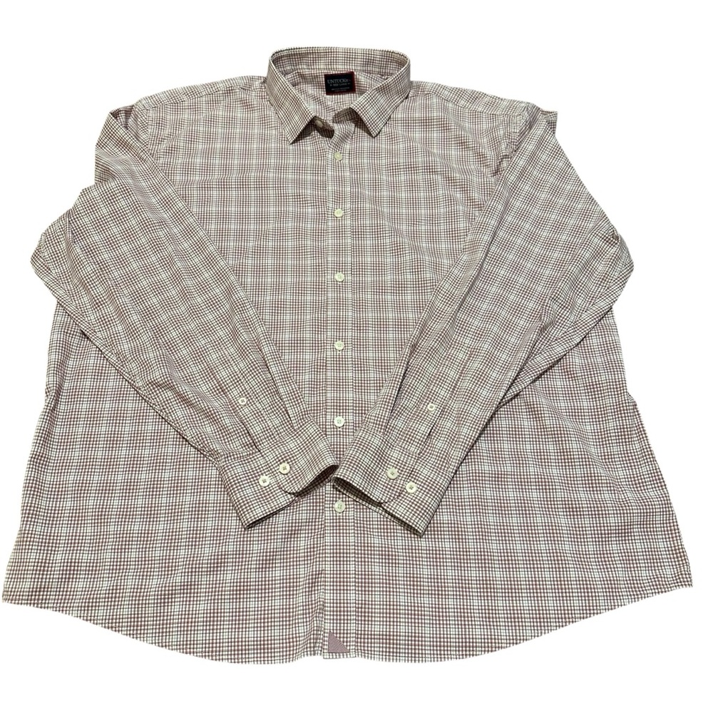 UNTUCKit men's button-down red and white plaid shirt Size XXX Large